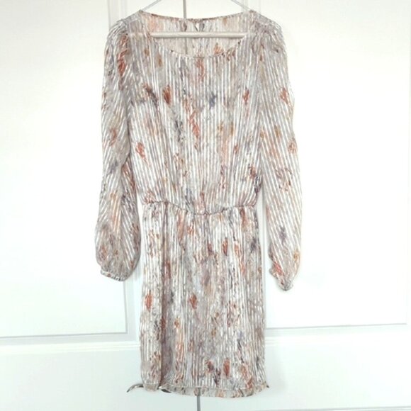 White House Black Market Elegant Multicolor Pleated Dress With Stretch - Sz 0-4 - Picture 1 of 10